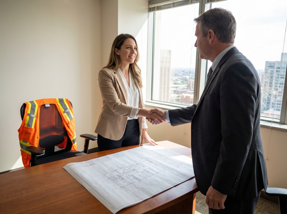 Femme serrant la main d