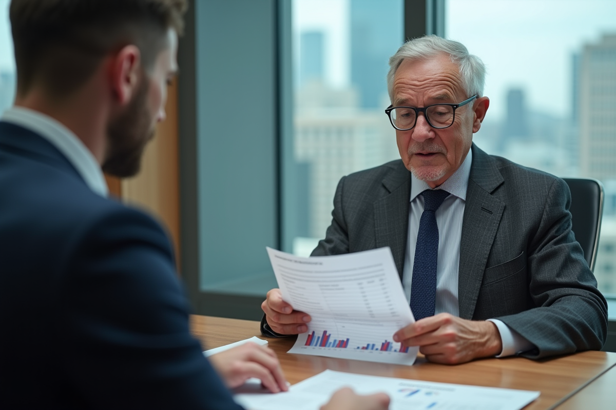 Homme d affaires en réunion avec un consultant